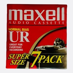 Maxell UR 90 Red Cassette Tapes Vintage